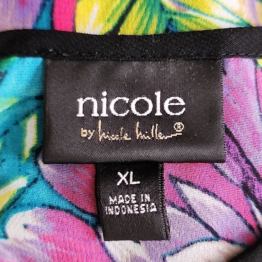Nicole‎ by Nicole Miller Sheer Floral Sleeveless Top Size X-Large - Picture 14 of 15